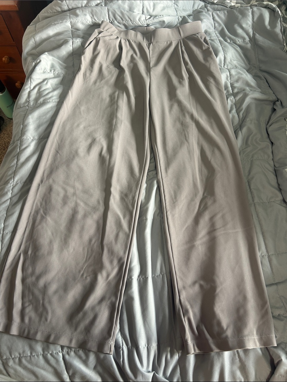 HALARA Light Taupe Wide-Leg Active Pants